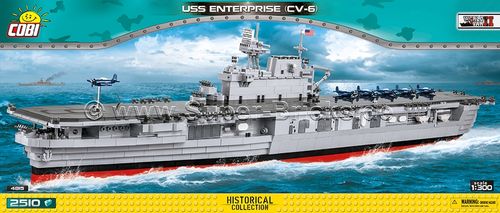 Flugzeugträger USS Enterprise CV-6 (2510 Teile) neue Version