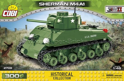 Sherman M4A1 Maßstab 1:48 (300 Teile)