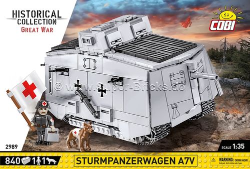 Sturmpanzerwagen A7V (833 Teile)