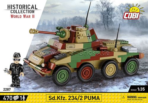 SdKfz 234/2 schwerer 8-Rad Panzerspähwagen Puma (470 Teile)