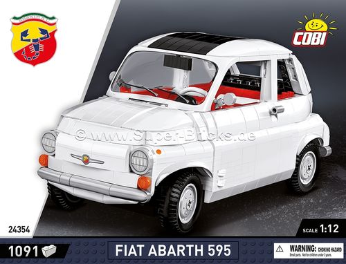 Cobi 24354 Fiat 500 Abarth 1965 weiß Maßstab 1:12