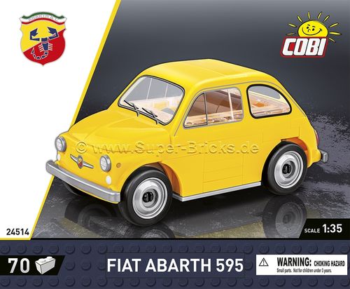 Cobi 24514 Fiat 595 Abarth gelb Maßstab 1:35